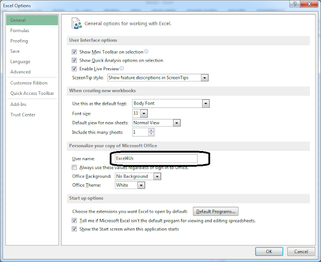 Excel User Name Excel4Us