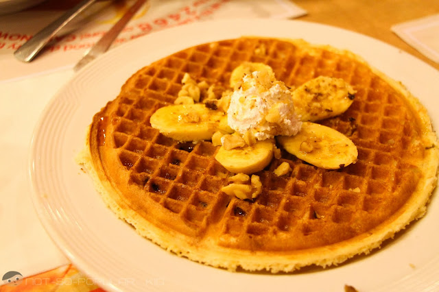 Tastefully done waffles by Pancake House - Caramel Banana Walnut