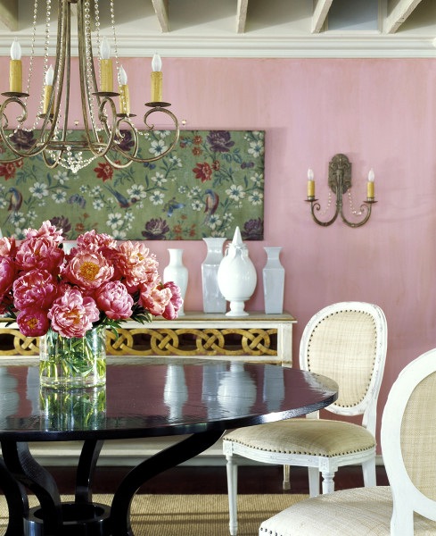 14 Pink Dining Rooms The Glam Pad Same Dining Room As Above But From A Diffe Angle