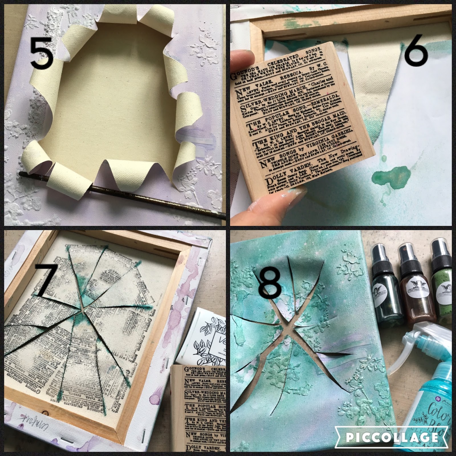 SewPaperPaint Bird Canvas Shadow Box Tutorial