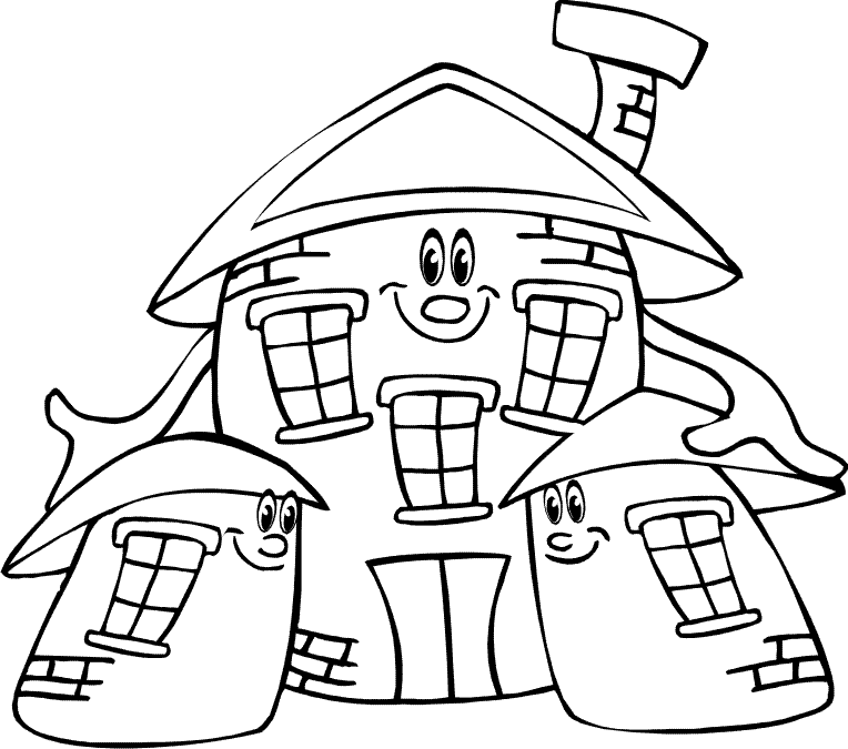 Free Printable Coloring Pages of Houses - #99DEGREE