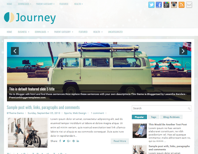 Journey Journey Blogger Template