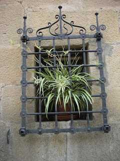 El jardín en macetas: Macetas y hierro forjado
