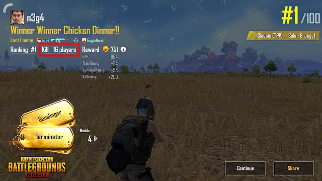 chicken dinner gampang di pubg mobile