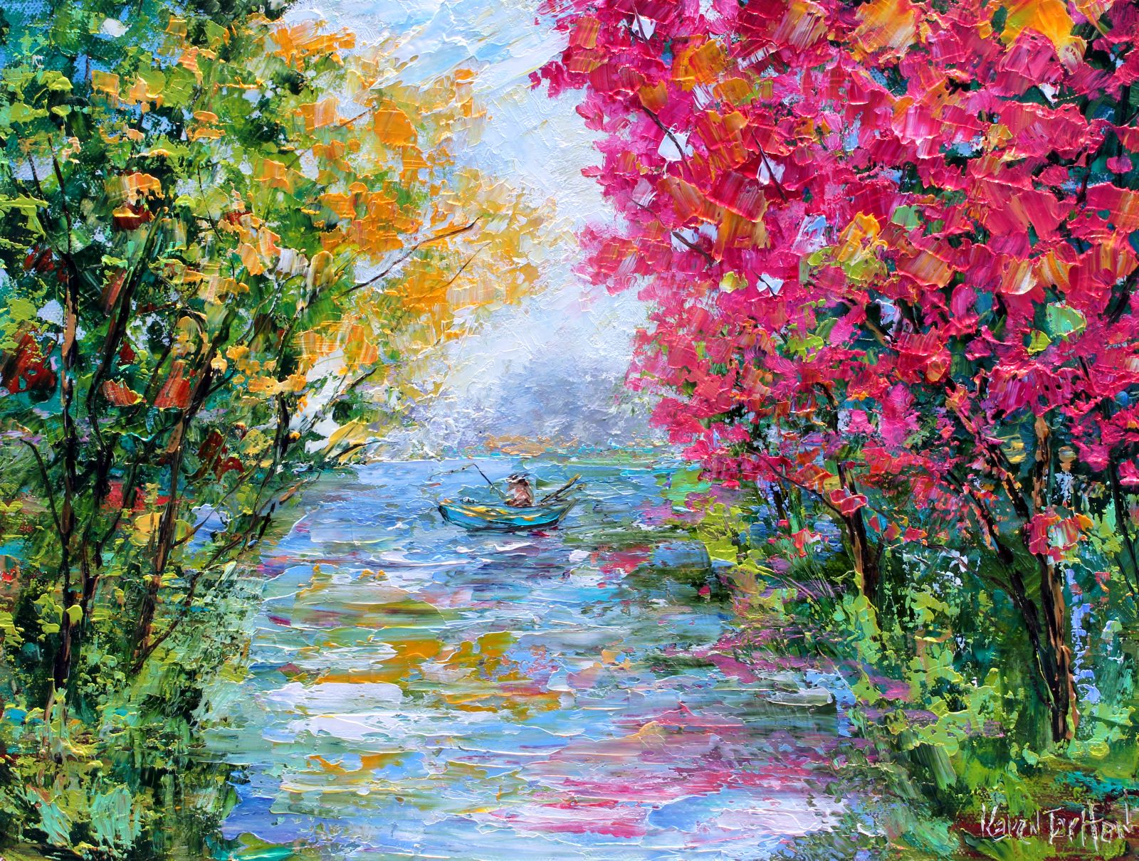 Palette Knife Painters, International Autumn Serenity painting palette