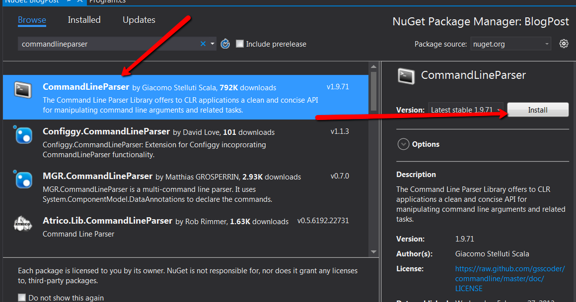 C# Command Line Parser C# Command Line Parser