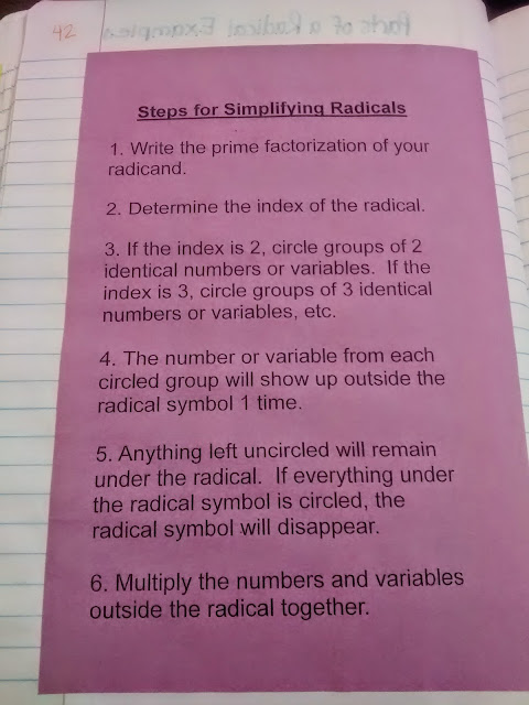 math love algebra 2 interactive notebook pages galore formula chart algebra 2