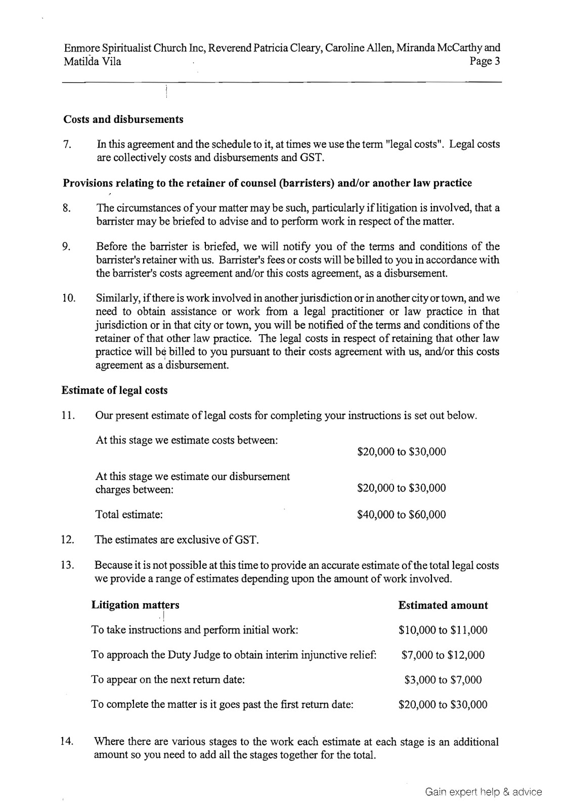 Filed Application for Assessment of Solicitor/Client Costs Filed Application for Assessment of Solicitor/Client Costs