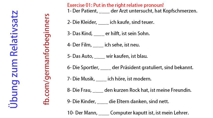 Lösungen Relativsatz Lösungen Relativsatz