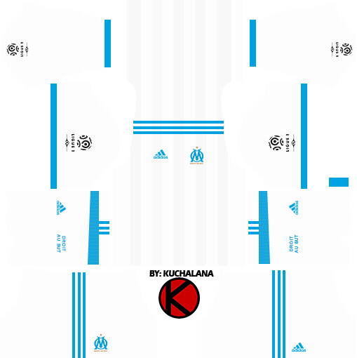 Olympique de Marseille Kits 2017/2018 - Dream League Soccer - Kuchalana