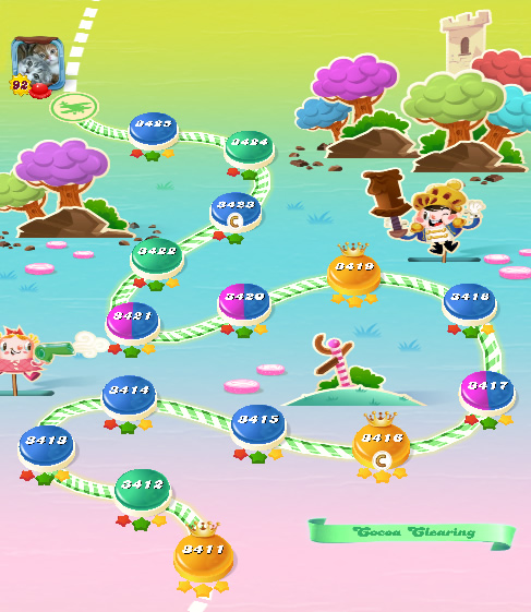 Candy Crush Saga level 3411-3425 Candy Crush Saga level 3411-3425