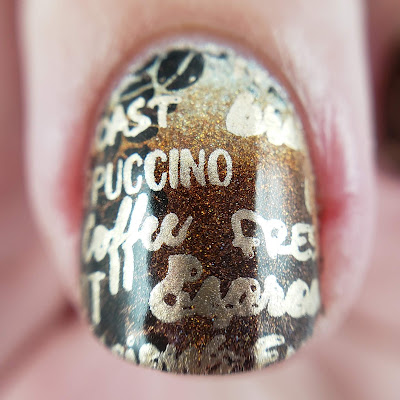 coffee nails coffee nails, indie nails, nail art, coffee, coffee beans, nail art stamping, clear jelly stamper, superchic lacquer, nailstuffca