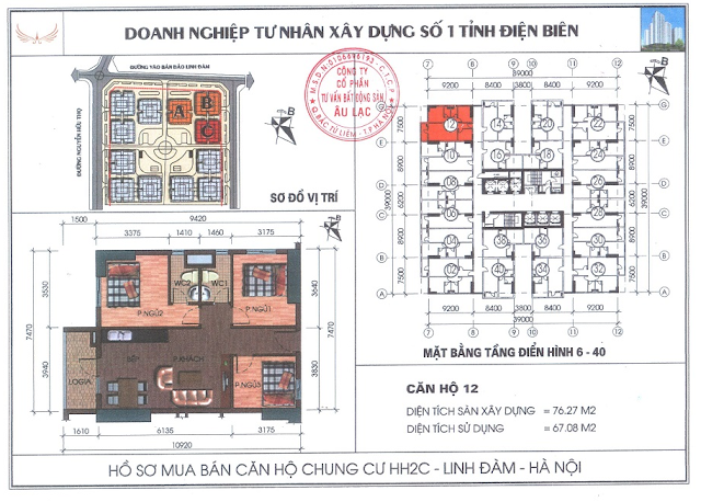 thiết kế căn hộ 12 HH2C Linh Đàm