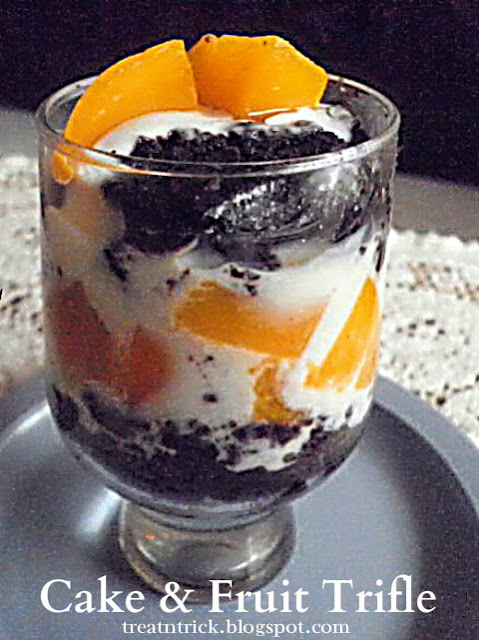 Cake & Fruit Trifle Recipe @ treatntrick.blogspot.com
