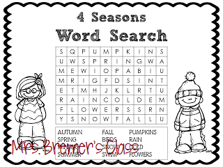 Four Seasons learning activities for Kindergarten and First Grade #seasons #sorting #kindergarten #1stgrade