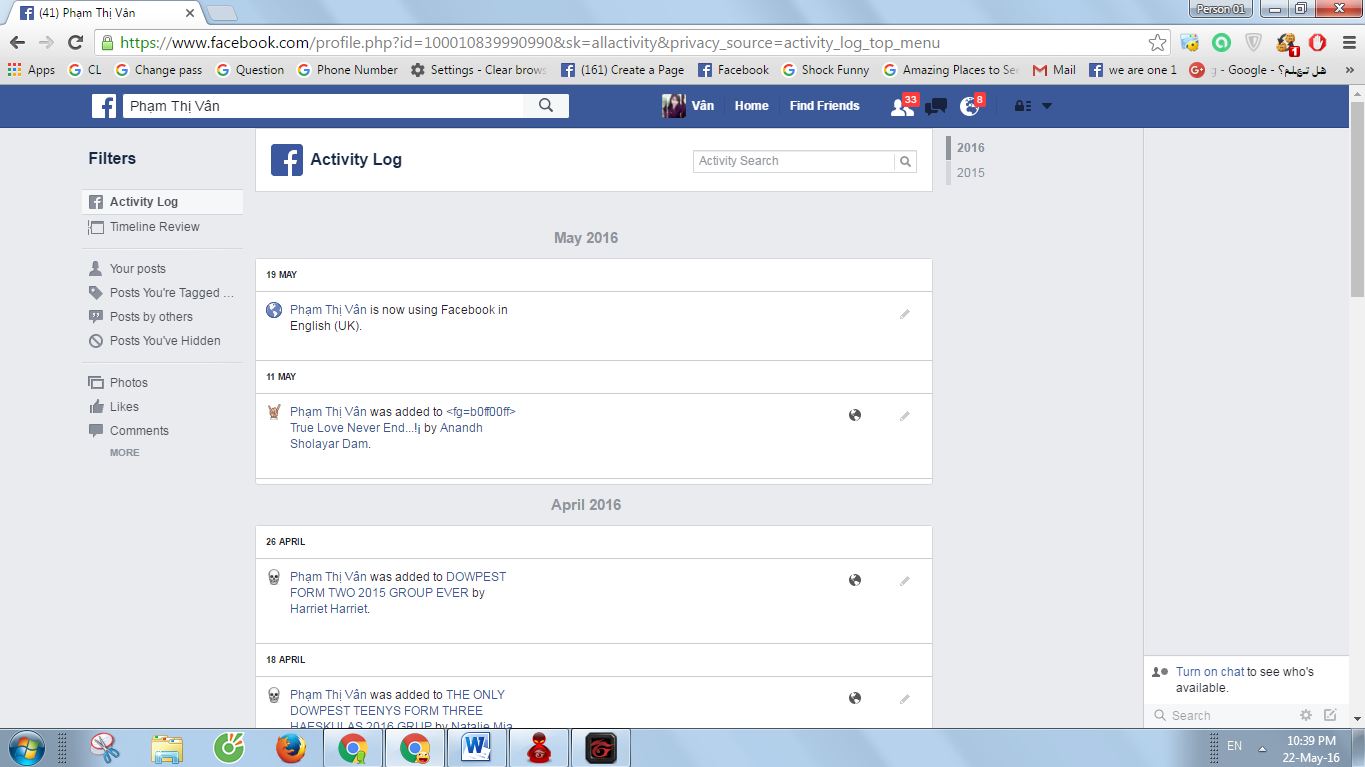 facebook delete activity log