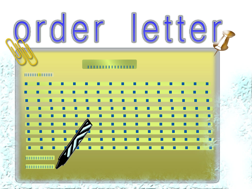 What Is Order Letter 