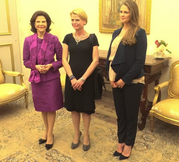 Princess Madeleine of Sweden and Queen Silvia of Sweden attended the seminar 'Trafficking with a Special Focus on Children' at the Pontifical Academy of Sciences at Casina Pio IV 