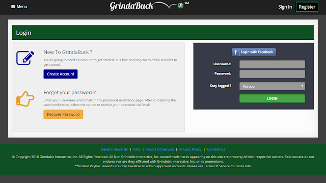 GrindaBuck Sign Up