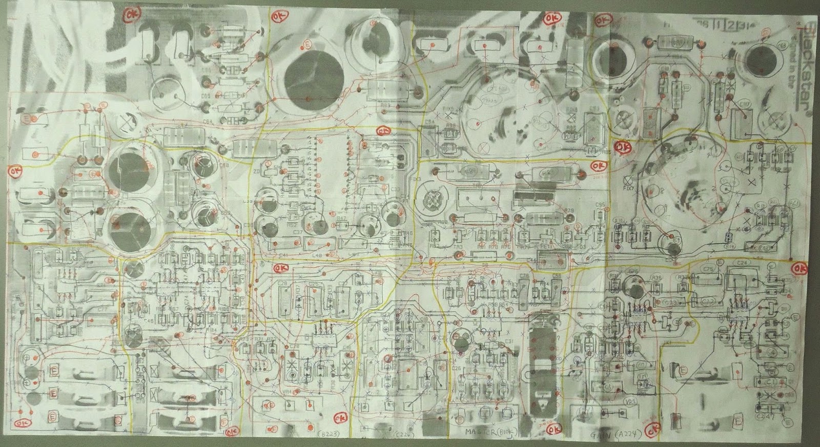 おじんHardRocker : BlackStar HT 1R Schematic 音が出なくなった基板の修理 回路図作成