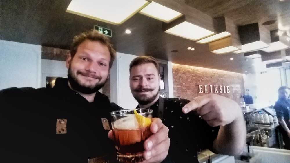 Mixing cocktails at cocktail bar Eliksir in Gdansk The Social Traveler