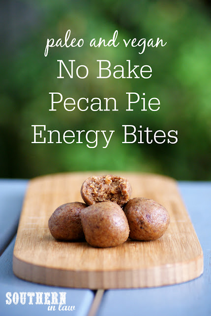 Easy No Bake Pecan Pie Energy Bites Recipe - gluten free, vegan, paleo, grain free, dairy free, egg free, healthy, sugar free, bliss balls, raw balls
