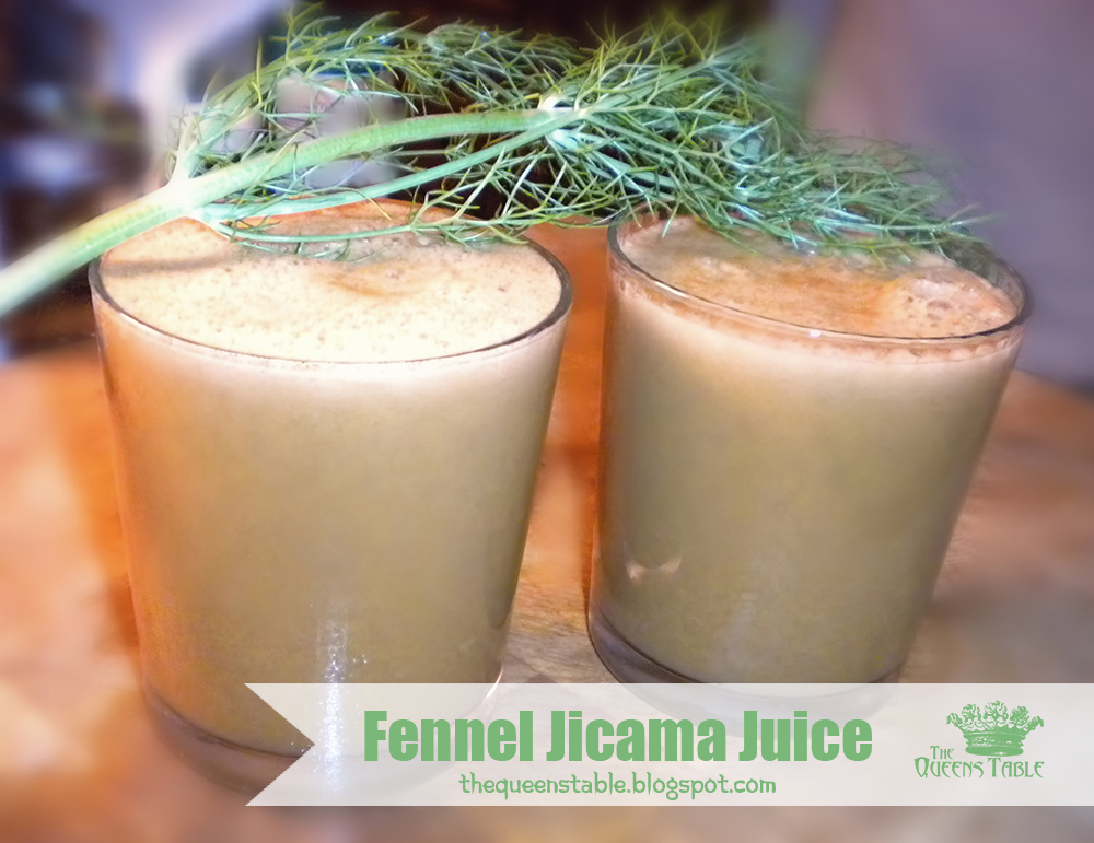 The Queen's Table Fennel Jicama Carrot Pear Juice