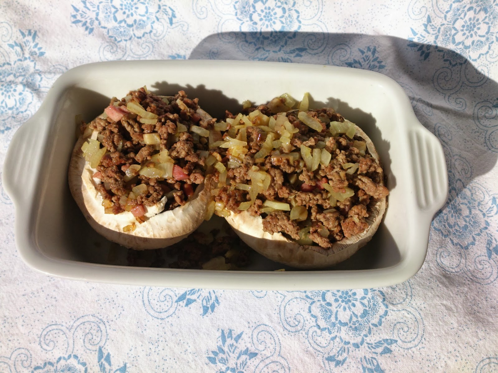 Kookhome Portobello gevuld met gehakt.