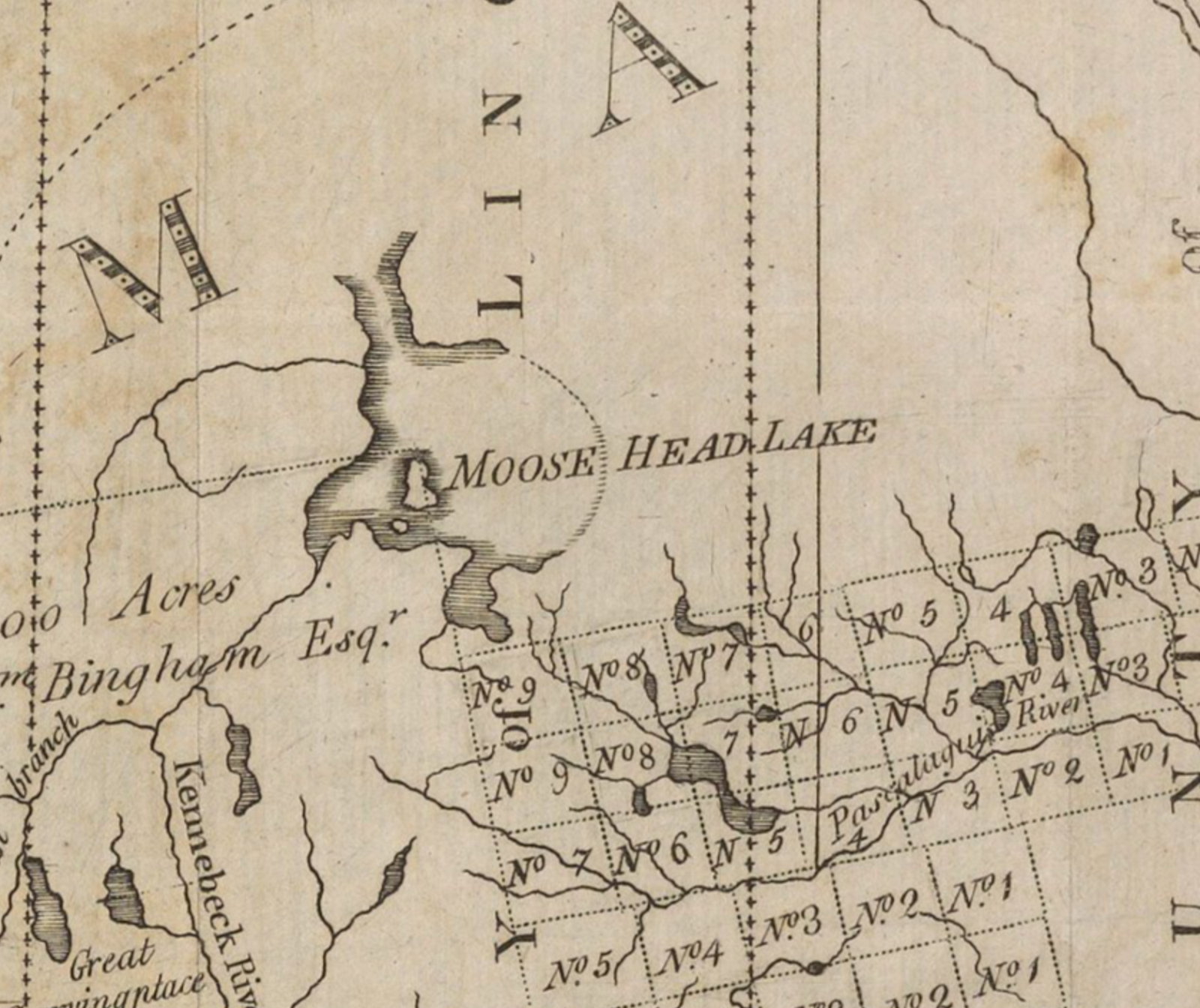 subsequent carleton maps indicate that moosehead lake still had not been surveyed by 1795 and he etched its eastern boundary as a vague dotted line subsequent carleton maps indicate that moosehead lake still had not been surveyed by 1795 and he etched its eastern boundary as a vague dotted line