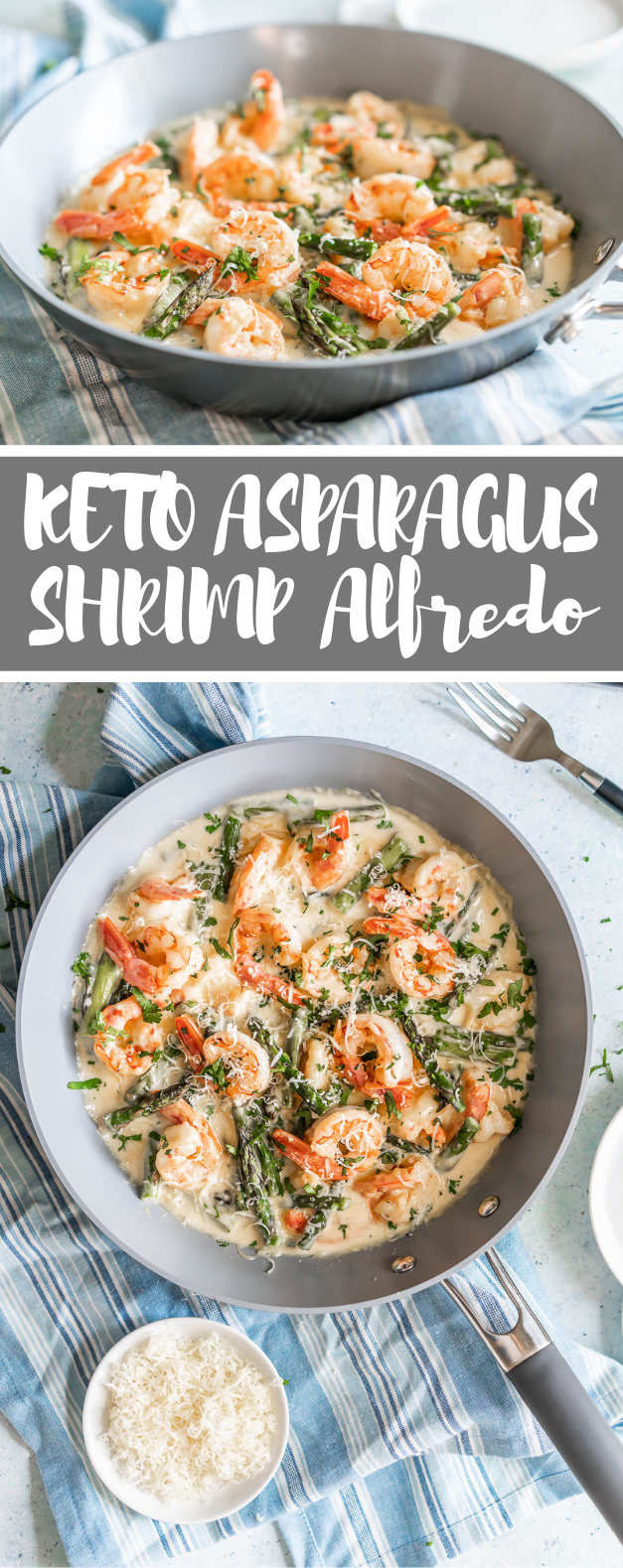 KETO CREAMY ASPARAGUS AND SHRIMP ALFREDO {GLUTEN-FREE & PRIMAL} #diet #lowcarb