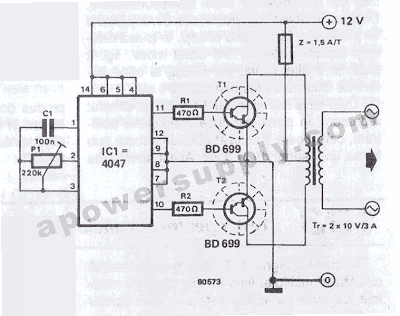 12VDC 220VAC inverter circuit