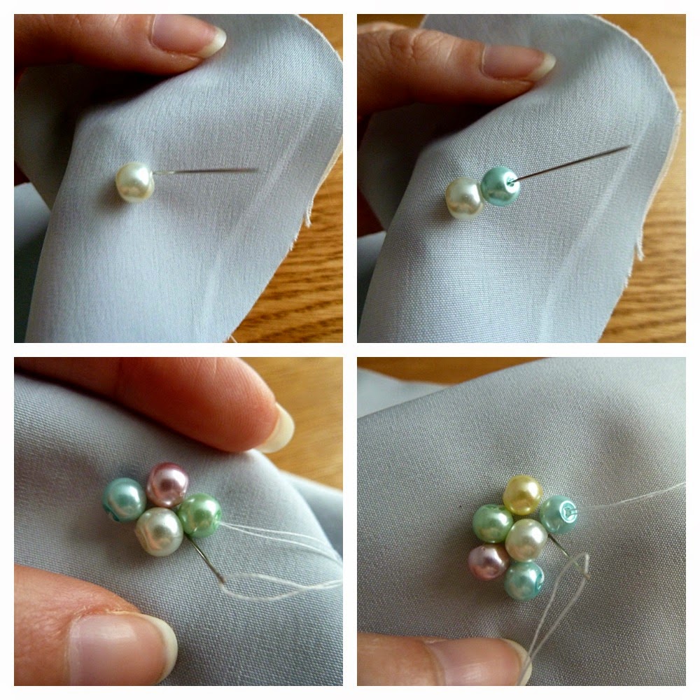 Embellishing your Bellini collar - how to sew beads onto fabric - A  Stitching Odyssey