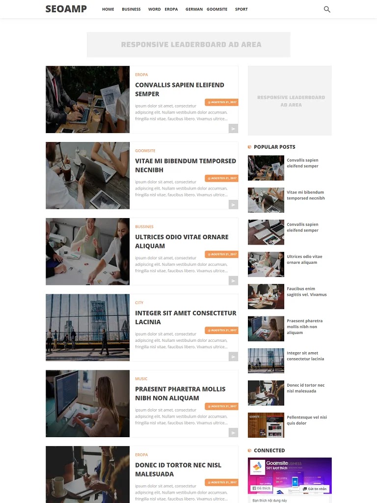 Seoamp AMP HTML Responsive Blogger Template