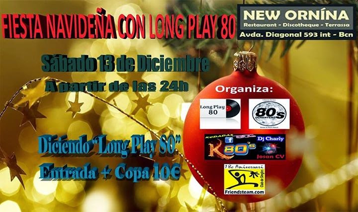 Flyer Fiesta Navideña con Long Play 80