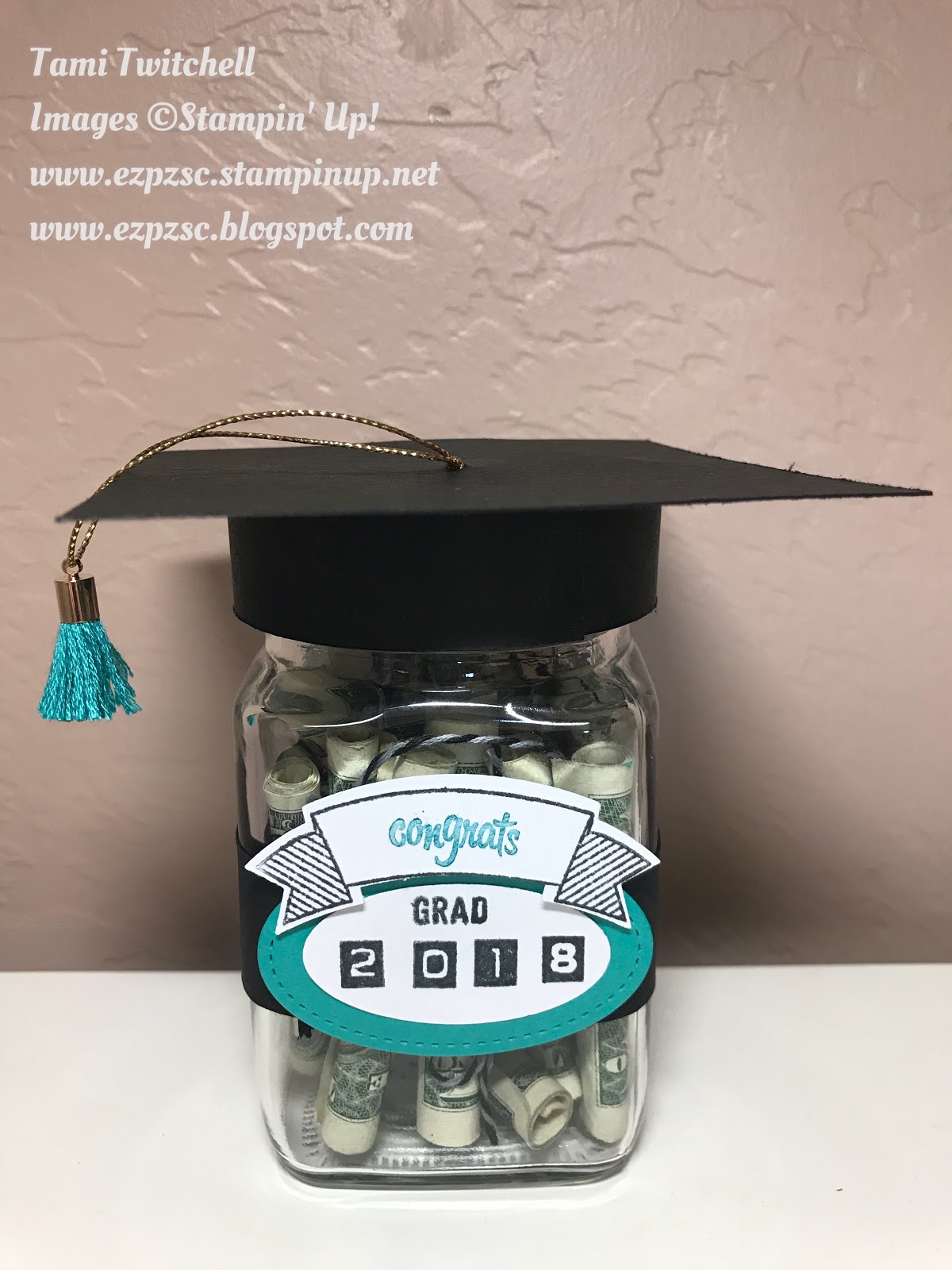 ez pz stamping and crafting graduation gift jars