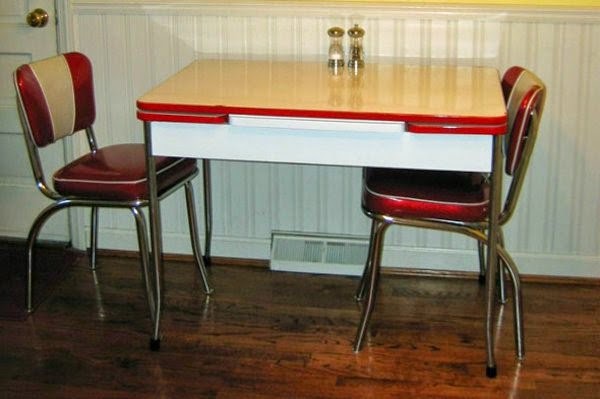 Particularly striking vintage tables!