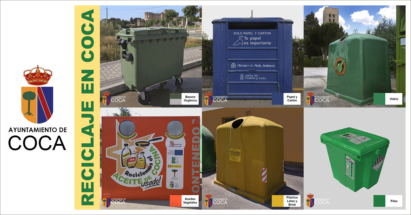 Página de información general y culturales: Contenedores uso específico para el reciclaje en Coca