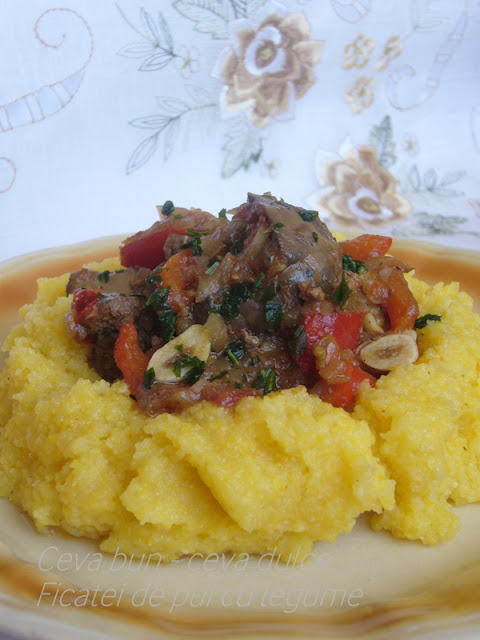 Ficatei de pui  cu legume