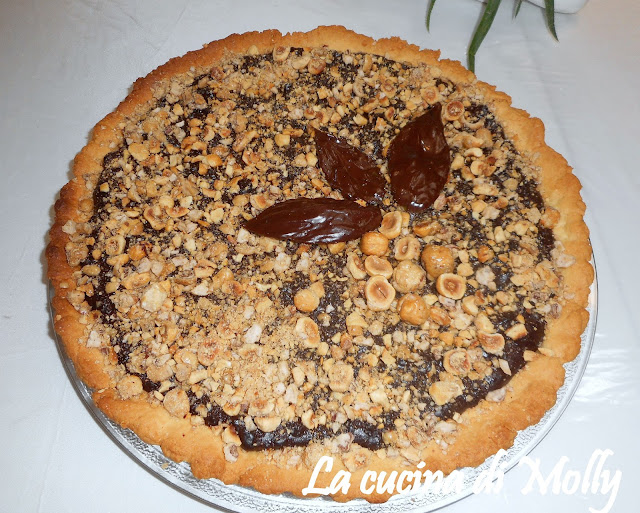 crostata alle nocciole con crema al cioccolato con bimby