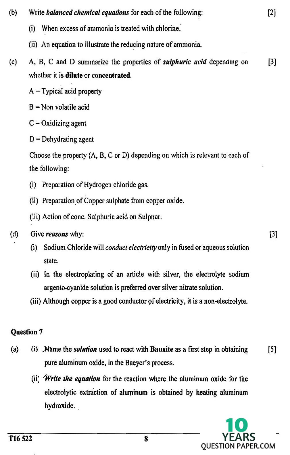 icse 2016 class 10th chemistry science paper 2 question paper icse 2016 class 10th science chemistry paper 2 question paper