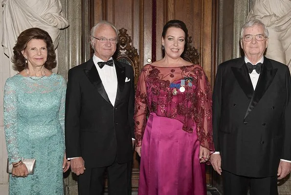 Queen Silvia wore a lace gown at award ceremony. Nina Stemme has been announced as the recipient of the 2018 Birgit Nilsson Prize