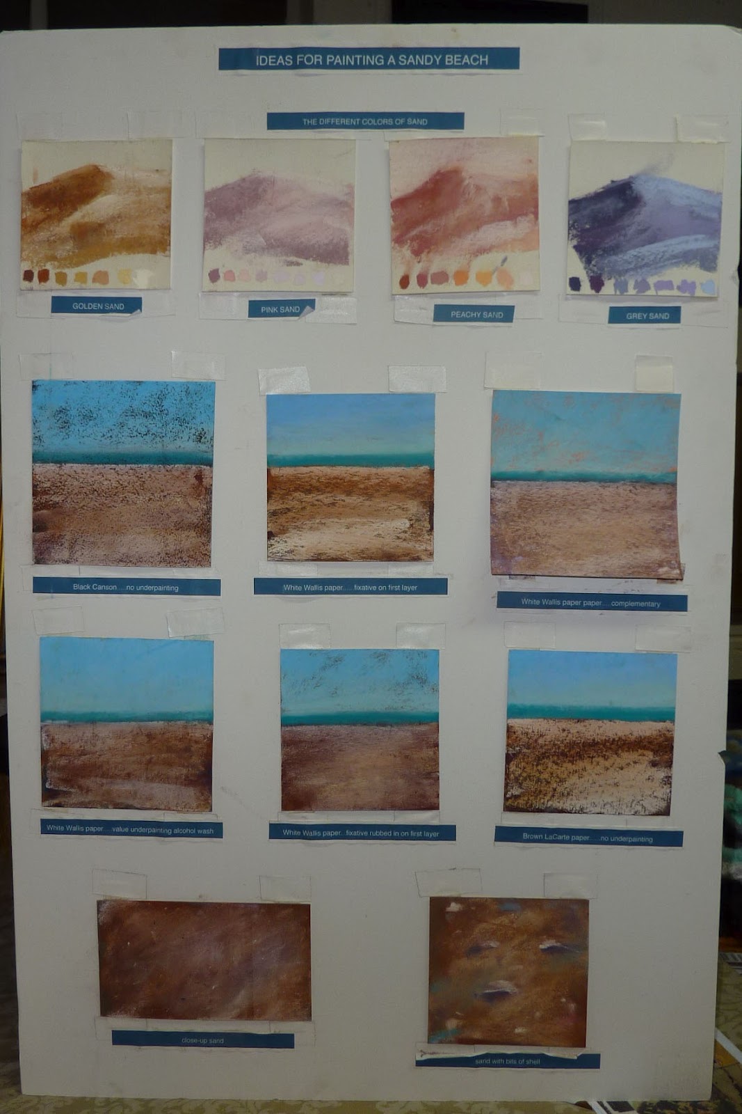 Painting My World Beach Week How to Paint Sand with Pastels