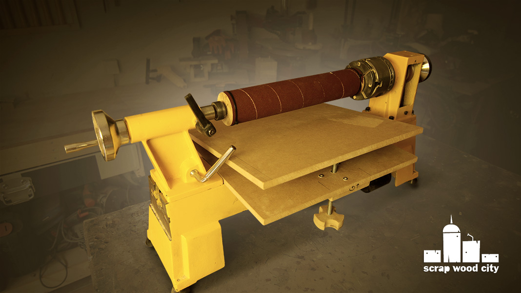 scrap wood city How to convert your lathe into a DIY drum sander