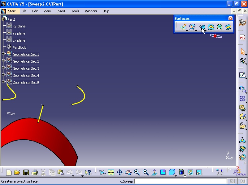 Product Design Engineering Surface Design (Sweep) Surface Design