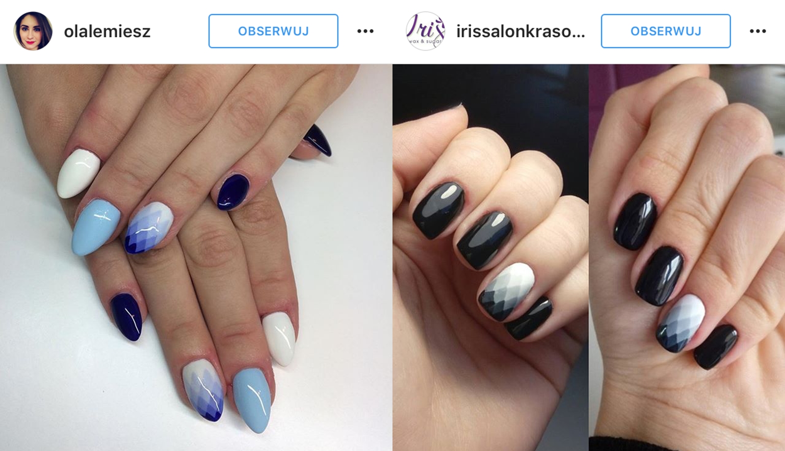 Geometryczne Ombre Najnowszy Trend Paznokcie Jesień 2016