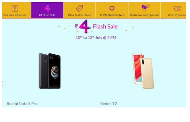 Xiaomi Mi 4th Anniversary Sale: 4 रुपये में रेडमी नोट 5 प्रो, मी टीवी खरीदने का मौका xiaomi mi anniversary sale from 10-12 july