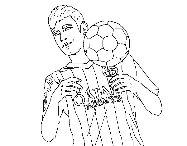 Messi Neymar Suarez Coloring Page Coloring Pages