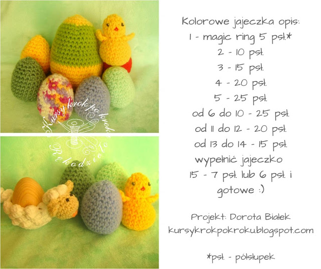 Jajko amigurumi na szydełku - samouczek