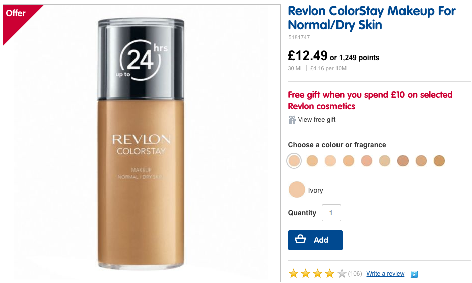 Revlon Colorstay Foundation & Sephora Powder