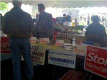 Our GOP booth at community day